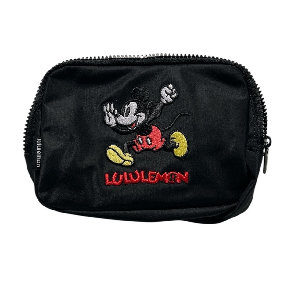 lululemon athletica x Disney Black Belt Bag with Mickey Mouse Design